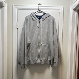 STARTER Gray Zip Up Sweater with Hood